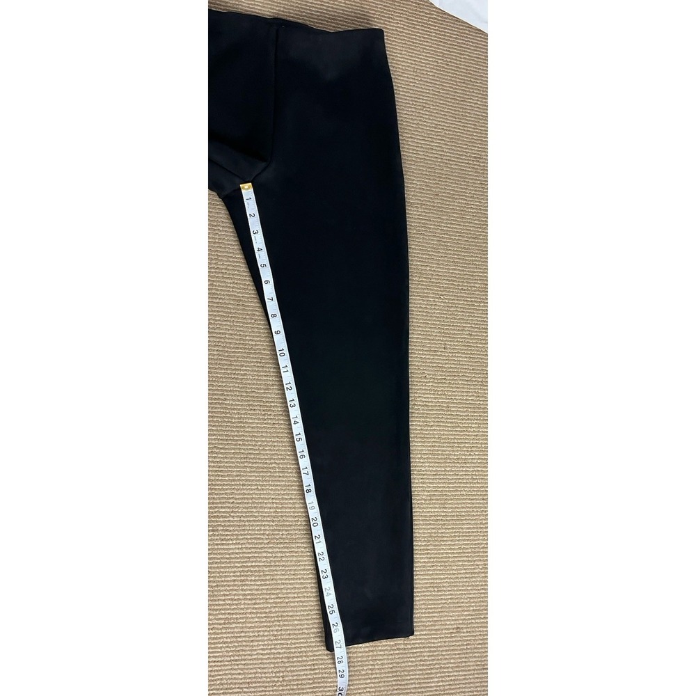 Banana Republic Size 8 Women Devon Pants‎ High Rise Black Faux Suede Inseam 27" - Picture 8 of 14